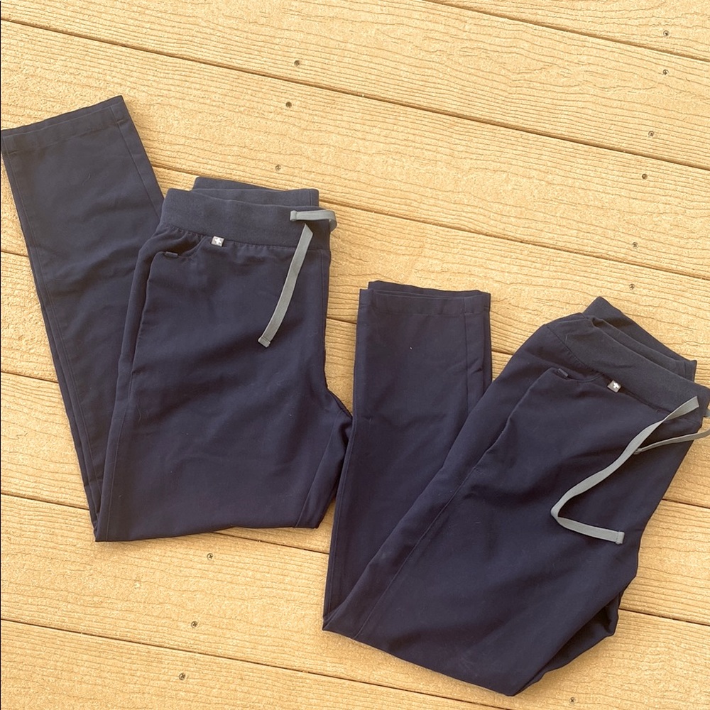 2 Pair FIGS Castelar Skinny Navy XS